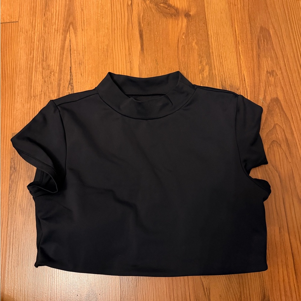 OAK + FORT Black Crop Top